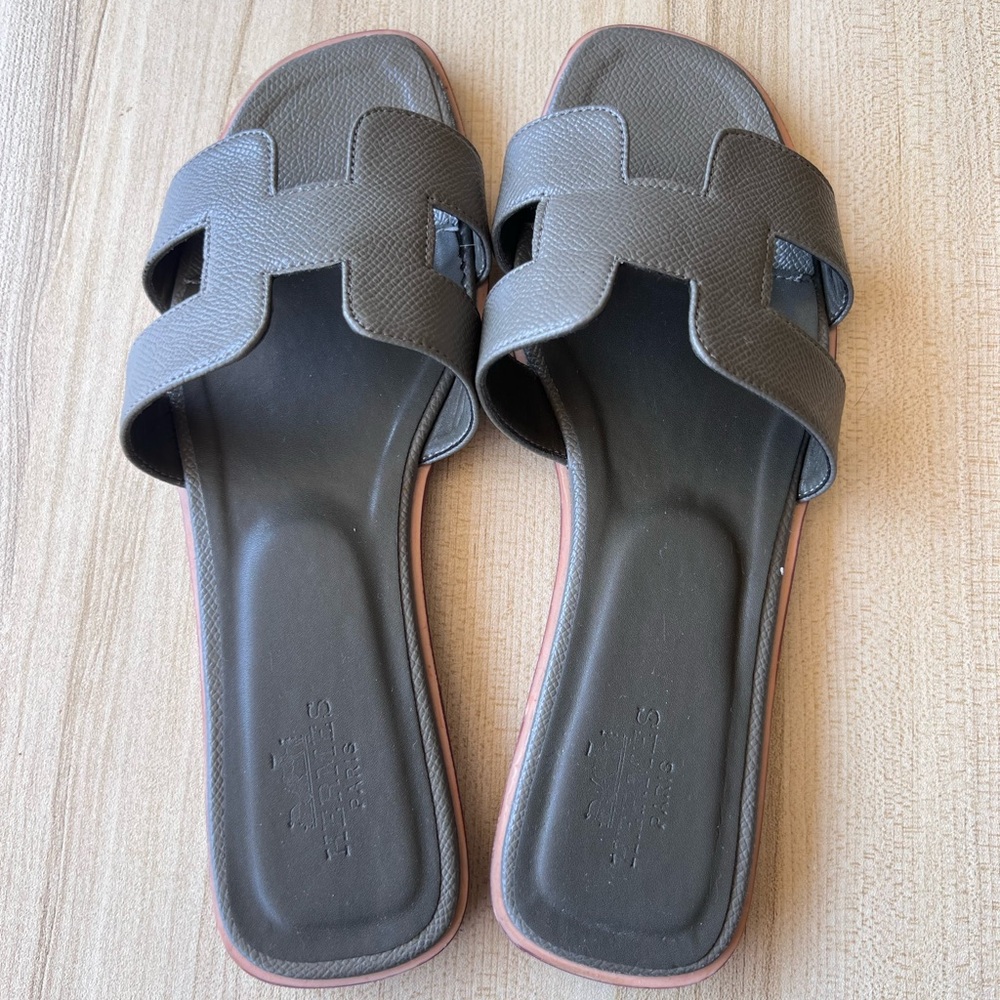 Gray Slide Sandals